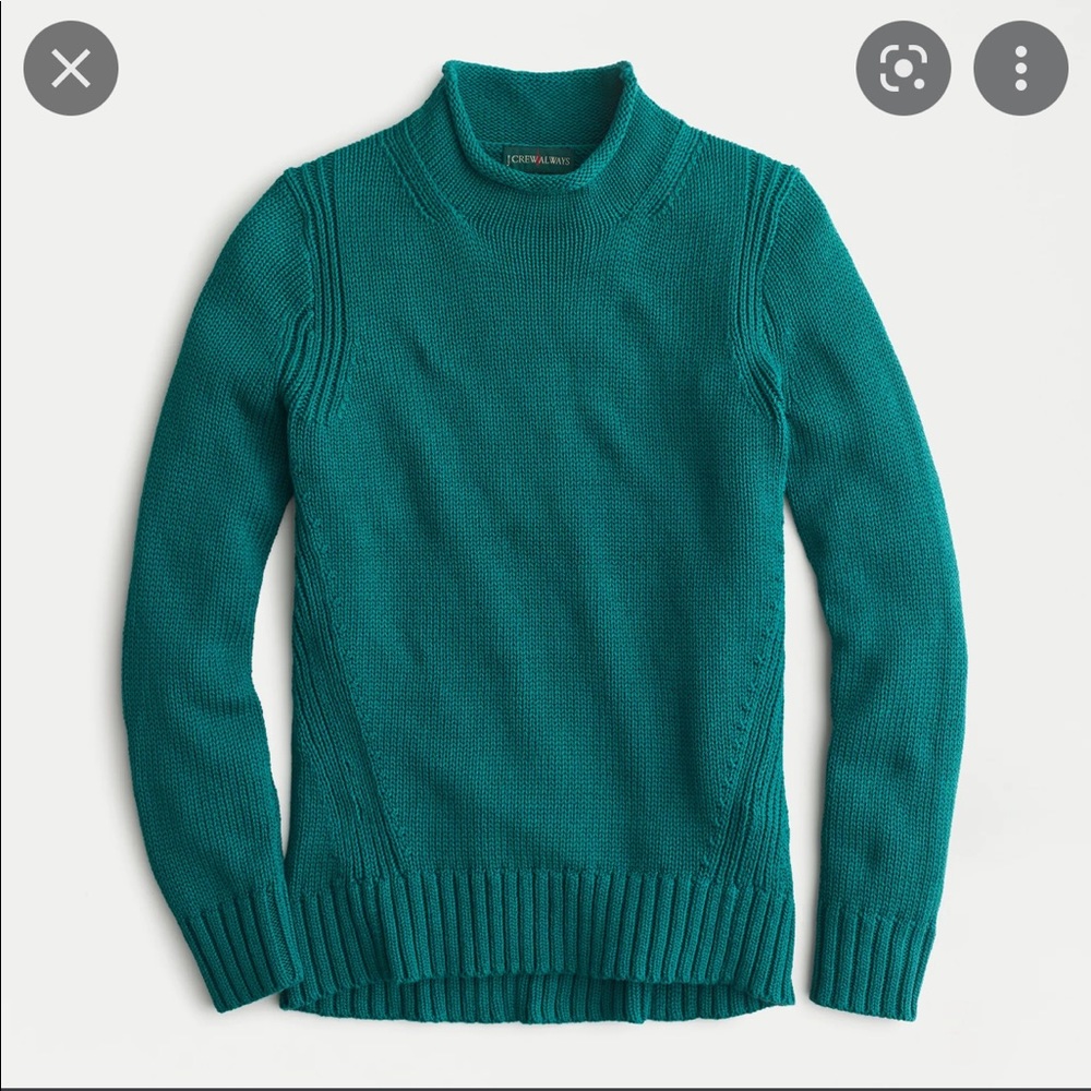 J Crew Rollneck sweater in Kelly Green sz xxs